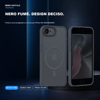 iPhone SE 2022/SE2020/8 | Cover nera MagSafe | Finitura nera fumé