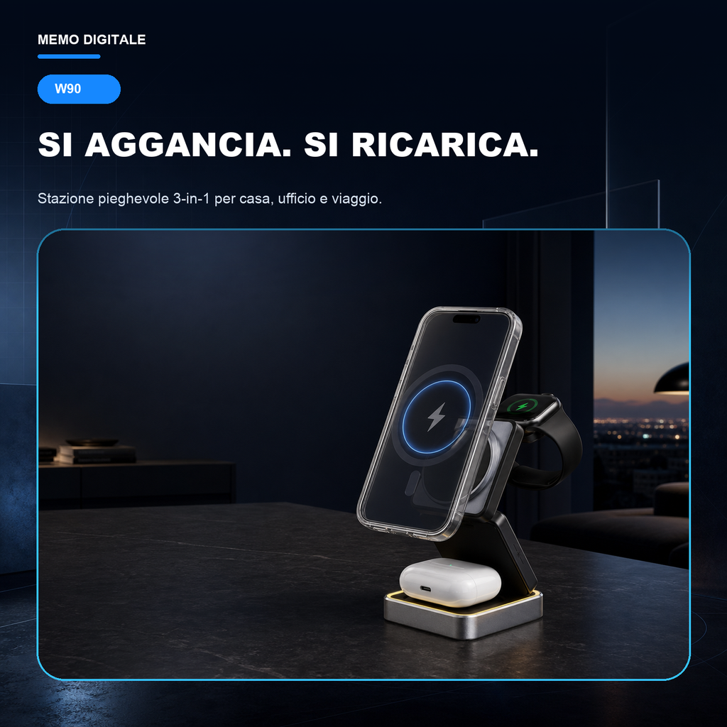 iPhone SE 2022/SE2020/8 | Cover nera MagSafe | Compatibile con MEMO W90