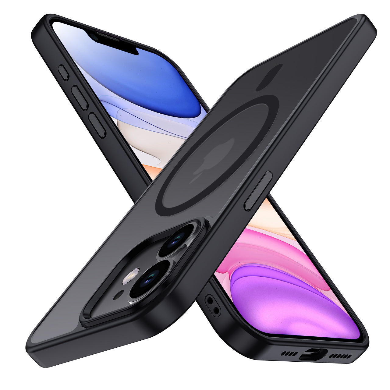 iPhone 11 | Cover magnetica opaca nera | Vista principale