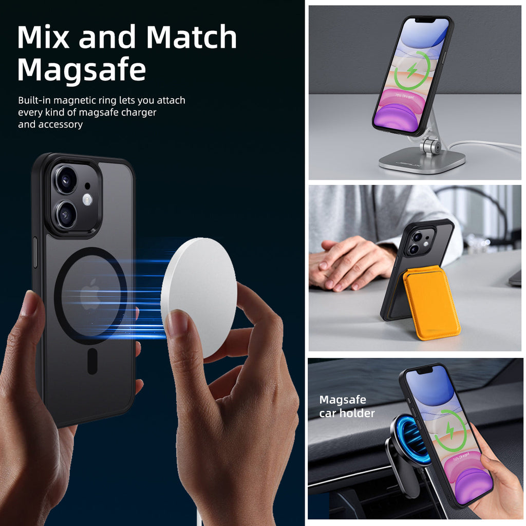 iPhone 11 | Cover magnetica opaca nera | Immagine dettaglio 7