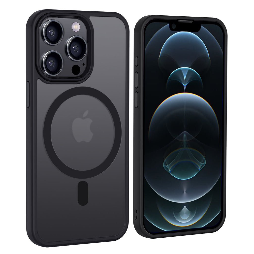 iPhone 12 Pro Max | Cover magnetica opaca nera | Immagine dettaglio 2