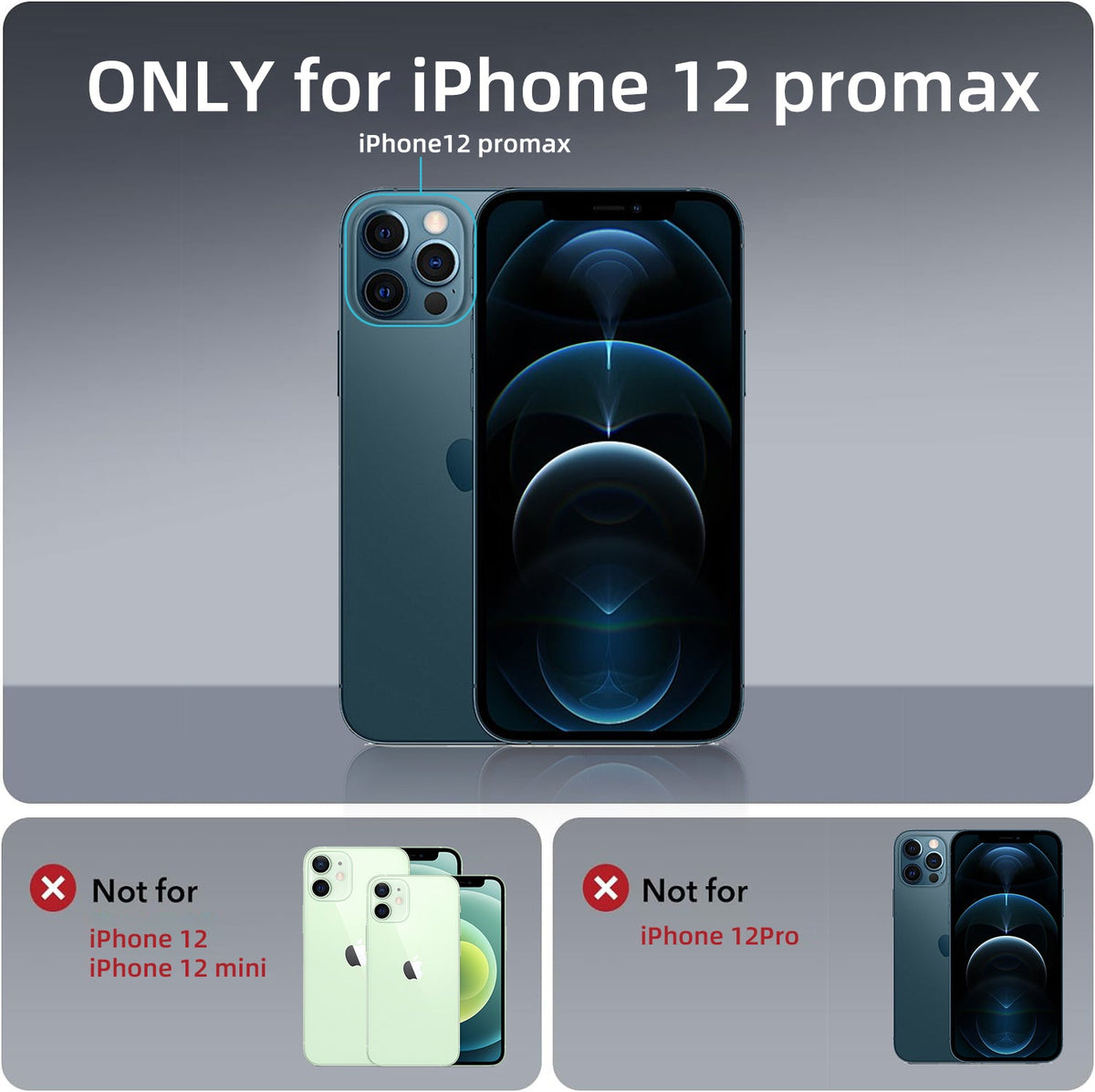 iPhone 12 Pro Max | Cover magnetica opaca nera | Immagine dettaglio 10