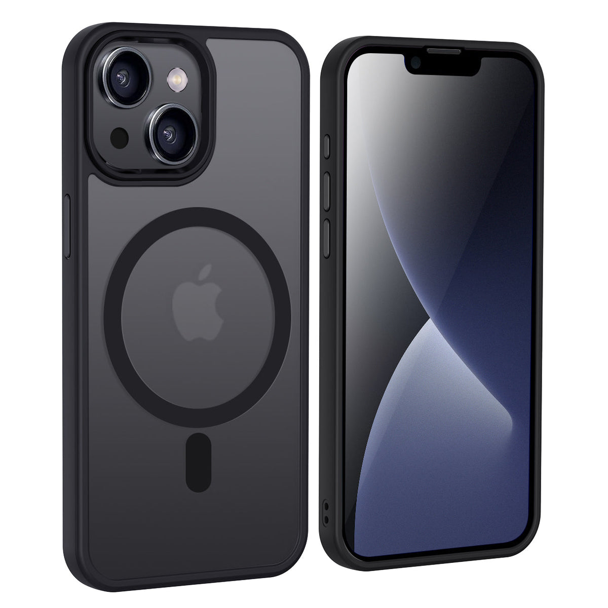 iPhone 13 | Cover magnetica opaca nera | Immagine dettaglio 2