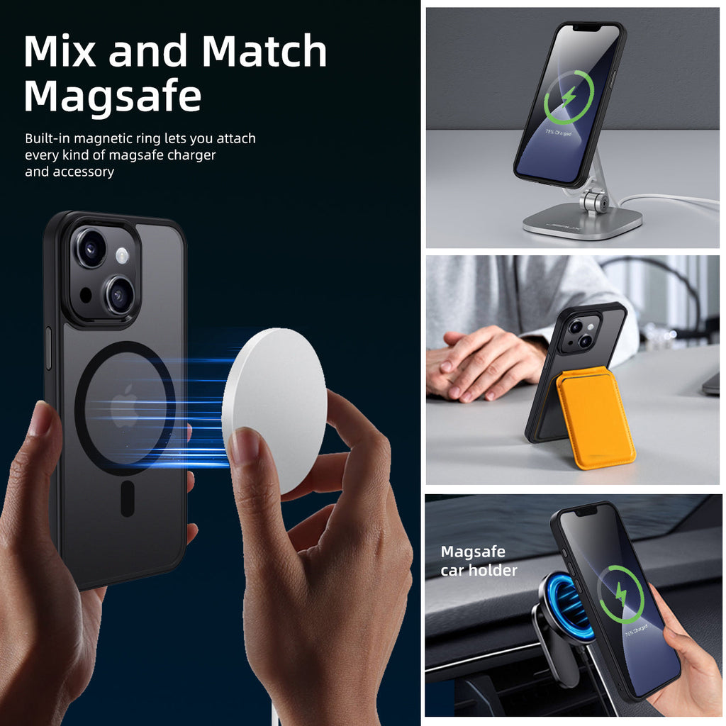 iPhone 13 | Cover magnetica opaca nera | Immagine dettaglio 7