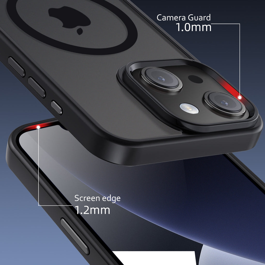 iPhone 13 Mini | Cover magnetica opaca nera | Immagine dettaglio 3