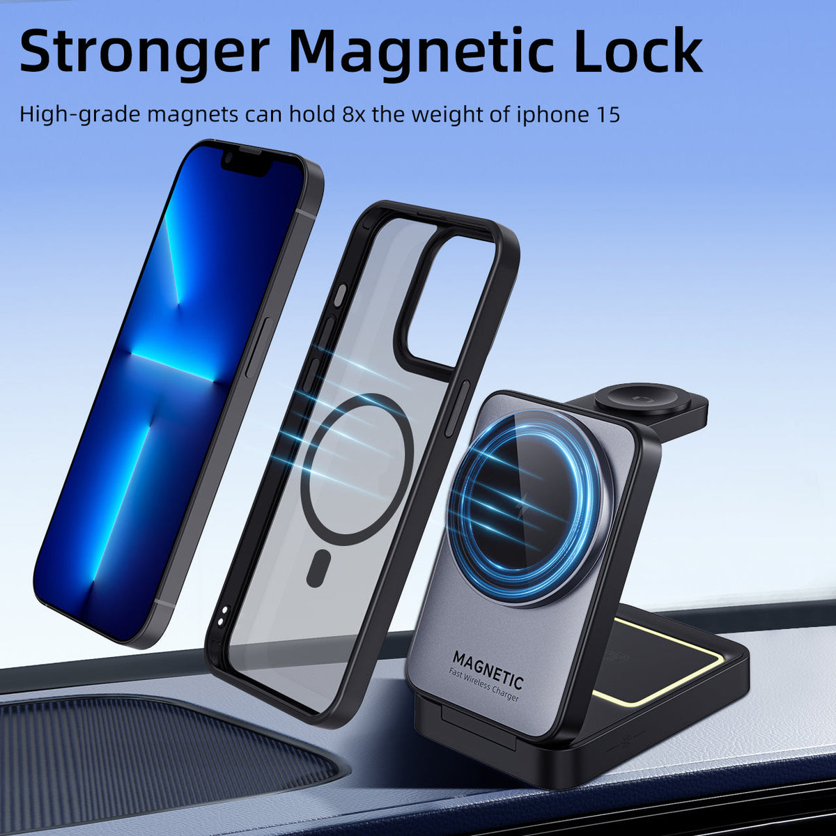 iPhone 13 Pro Max | Cover magnetica opaca nera | Immagine dettaglio 6