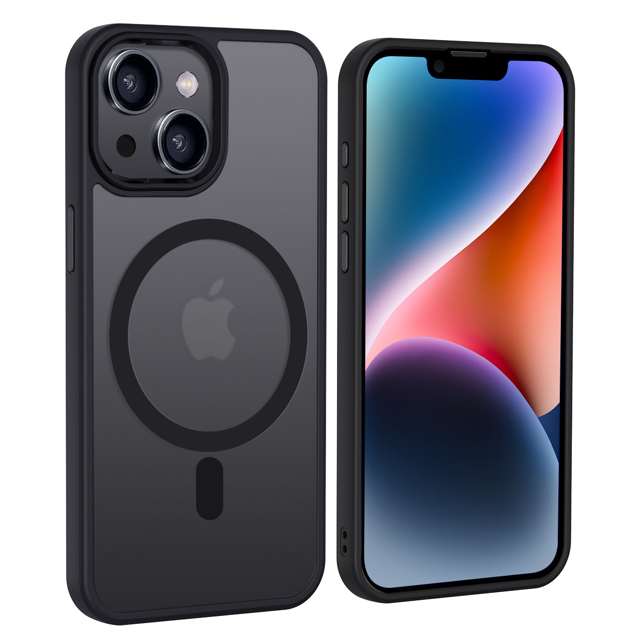 iPhone 14 | Cover magnetica opaca nera | Vista principale