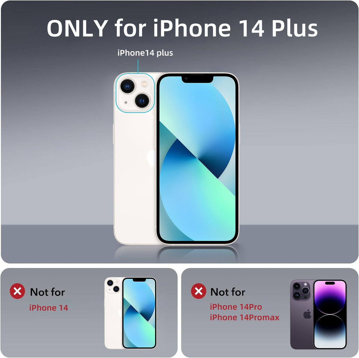 iPhone 14 Plus | Cover magnetica opaca nera | Immagine dettaglio 10