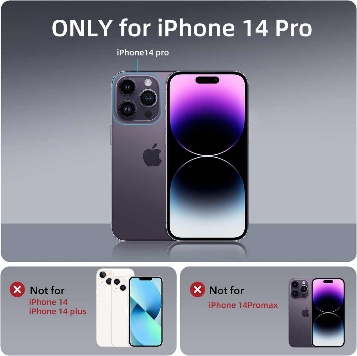 iPhone 14 Pro | Cover magnetica opaca nera | Immagine dettaglio 9
