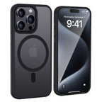 iPhone 15 Pro | Cover magnetica opaca nera | Immagine dettaglio 2