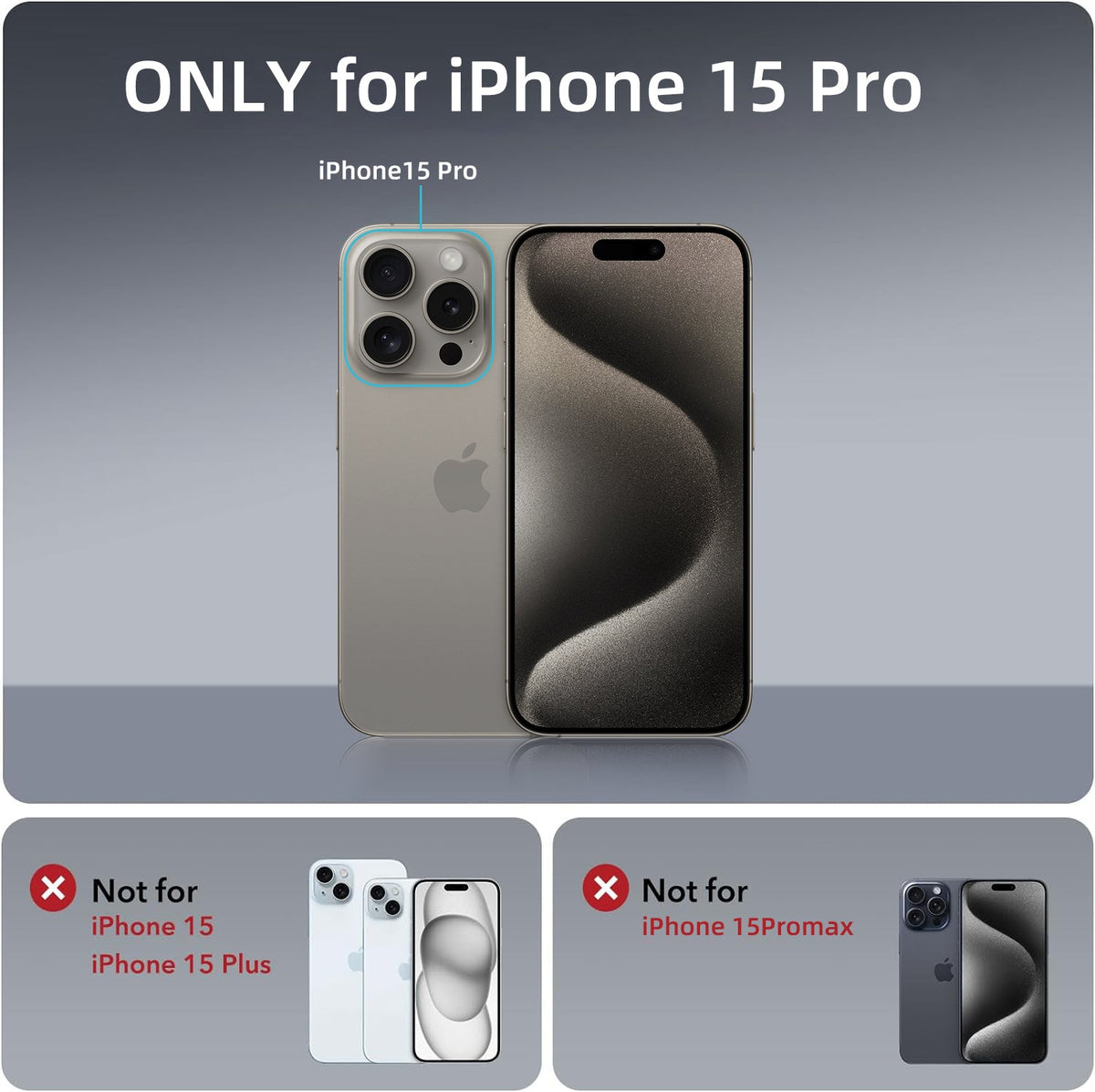 iPhone 15 Pro | Cover magnetica opaca nera | Immagine dettaglio 10
