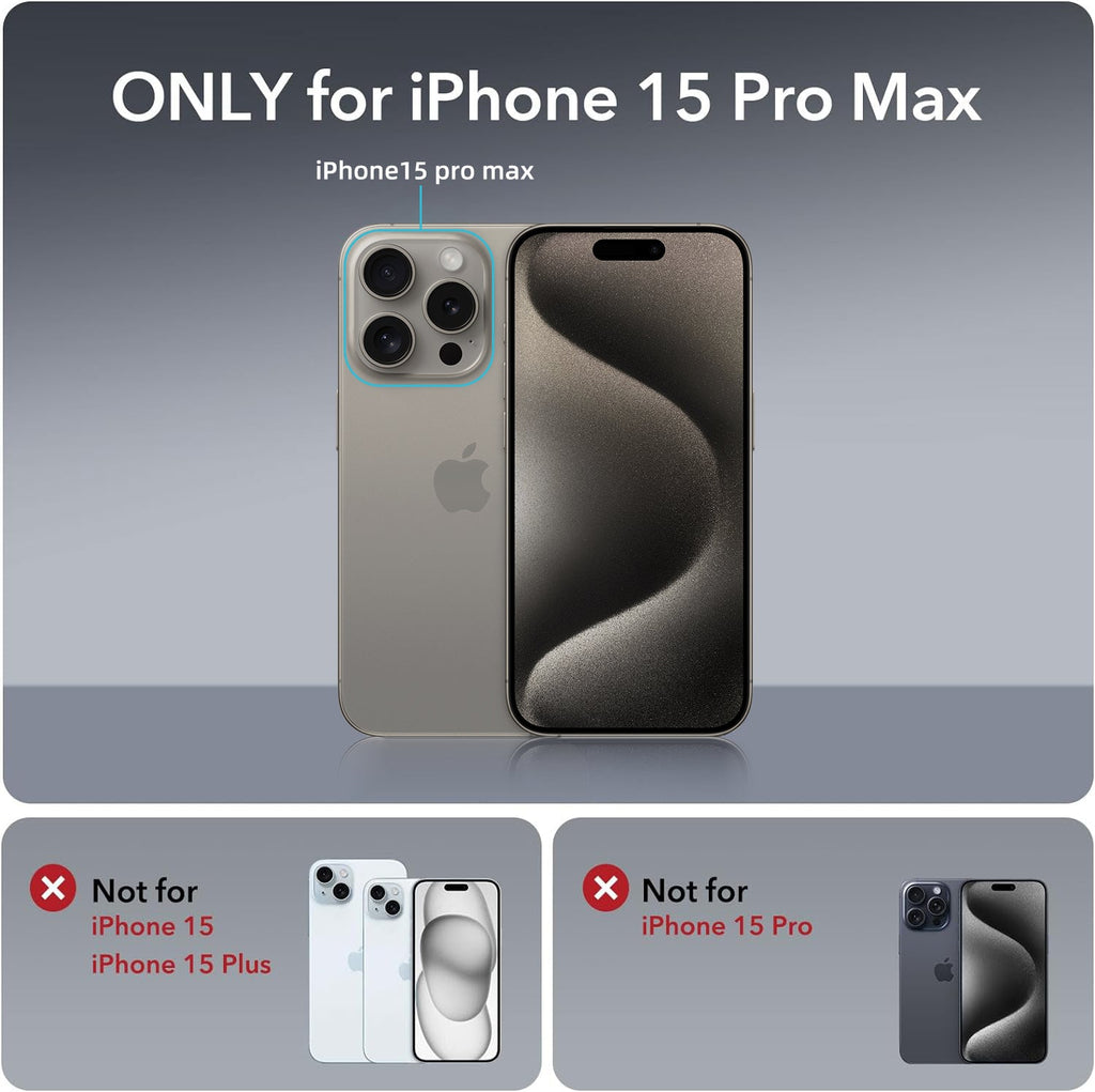 iPhone 15 Pro Max | Cover magnetica opaca nera | Immagine dettaglio 10