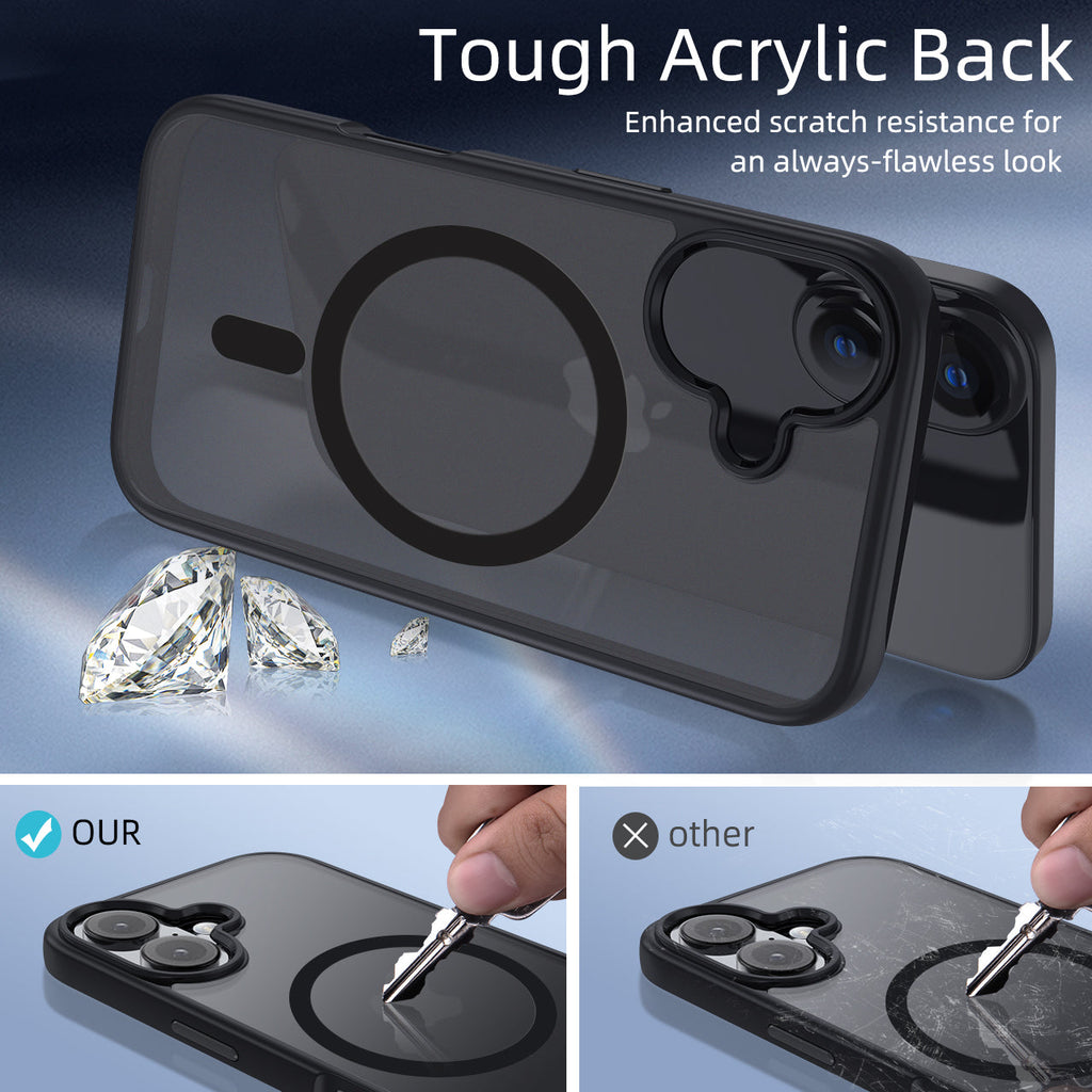 iPhone 16 | Cover magnetica opaca nera | Immagine dettaglio 4