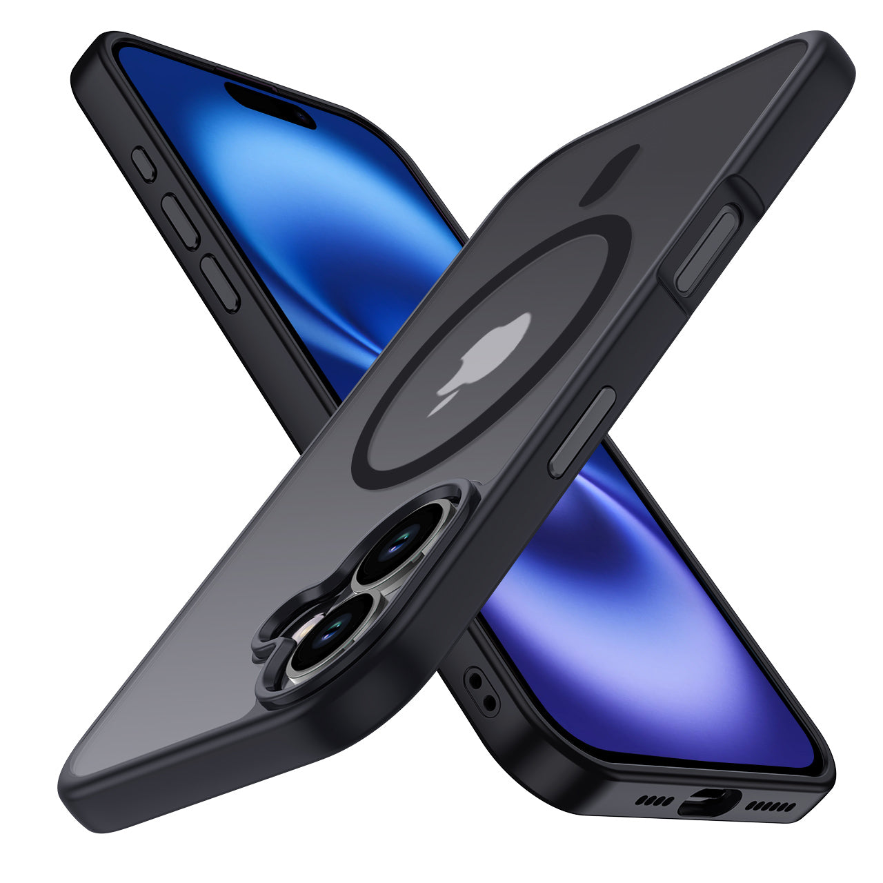 iPhone 16 Plus | Cover magnetica opaca nera | Vista principale