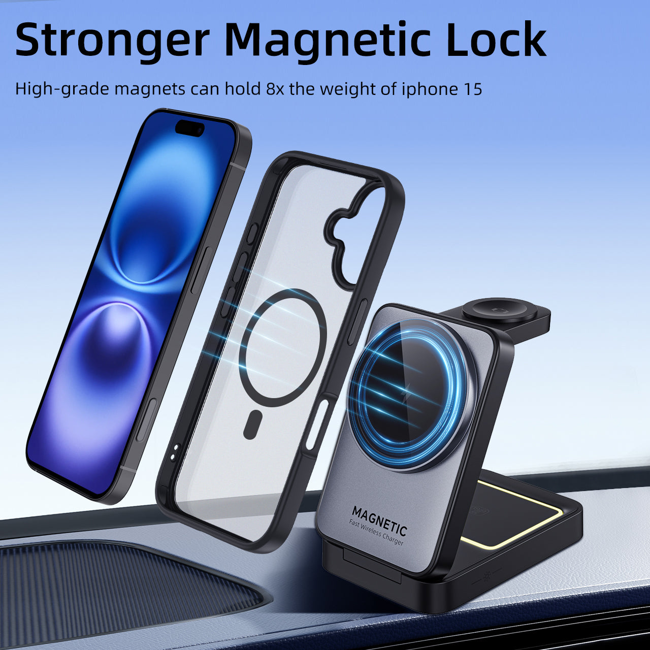 iPhone 16 Plus | Cover magnetica opaca nera | Immagine dettaglio 6