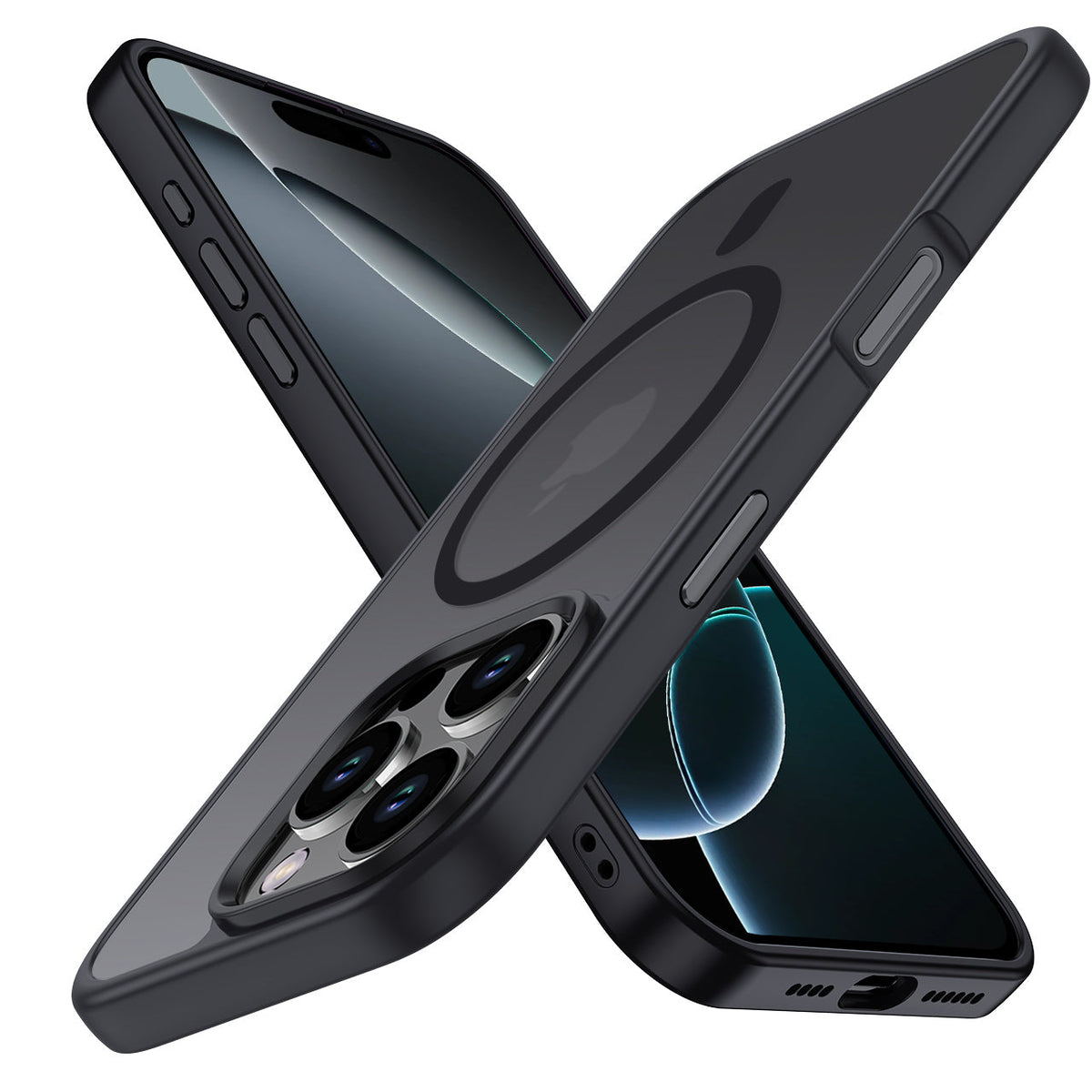 iPhone 16 Pro | Cover magnetica opaca nera | Vista principale