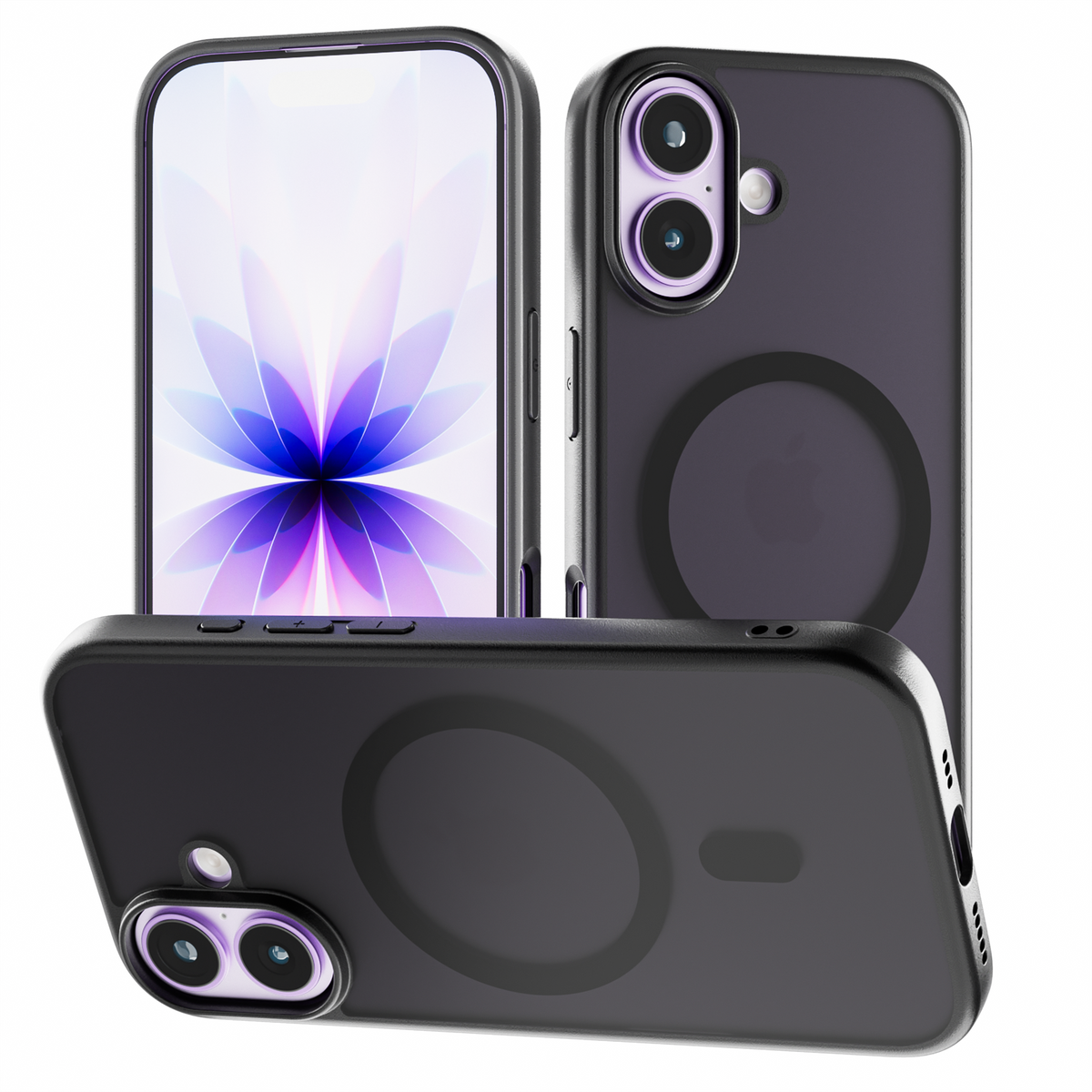 Cover magnetica opaca nera per iPhone 17 - vista principale
