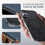 Cover magnetica opaca nera per iPhone 17 - impugnatura
