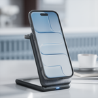 Cover magnetica opaca nera per iPhone 17 Air - scena d'uso