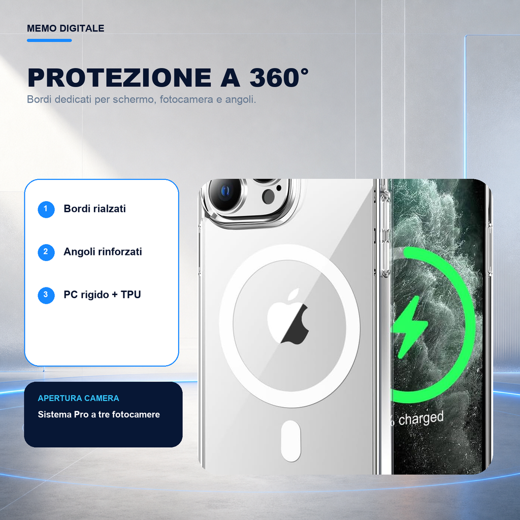 iPhone 11 Pro | Cover trasparente MagSafe | Protezione a 360 gradi