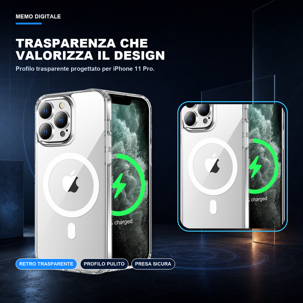 iPhone 11 Pro | Cover trasparente MagSafe | Trasparenza e design