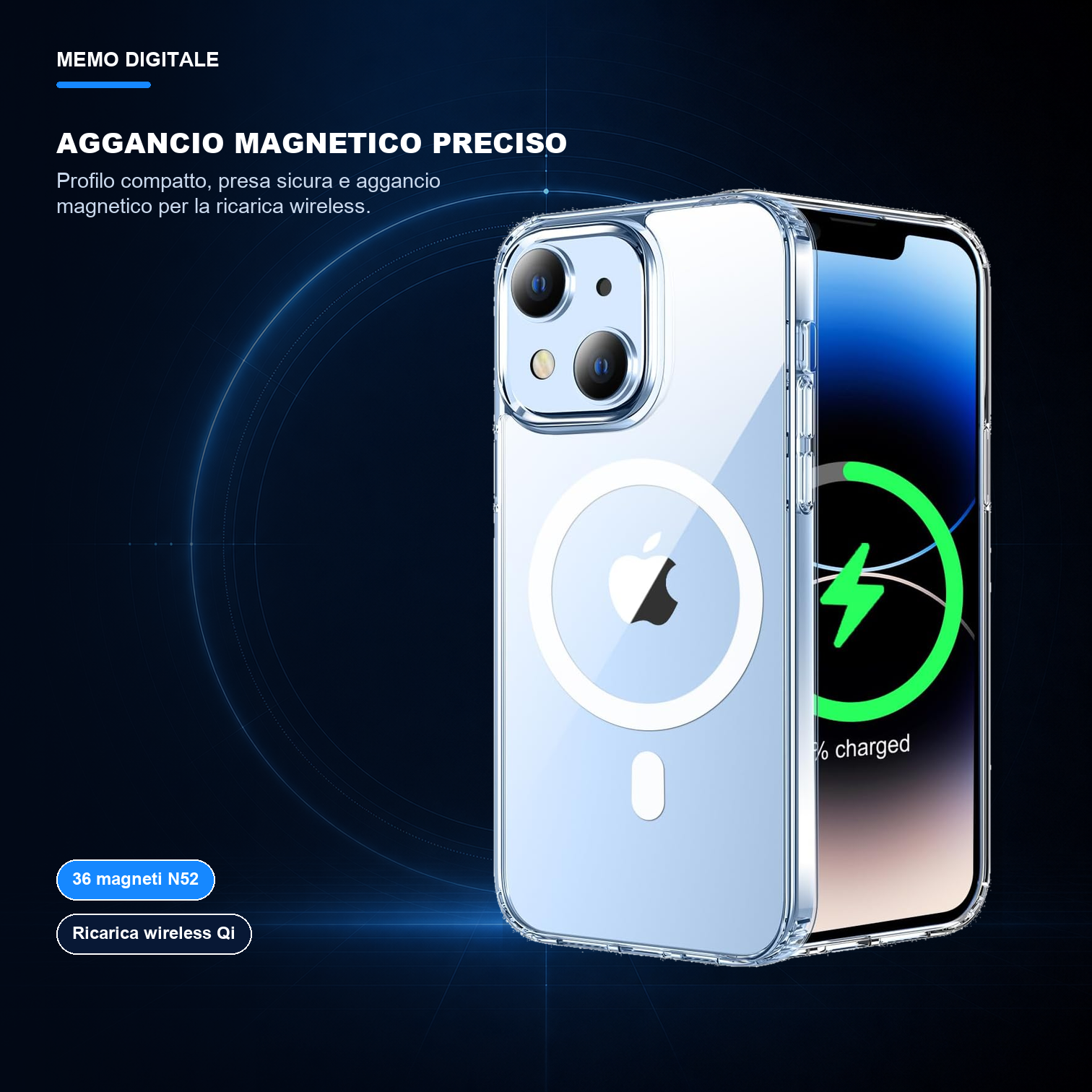 iPhone 13 Mini | Cover trasparente MagSafe | Aggancio magnetico preciso