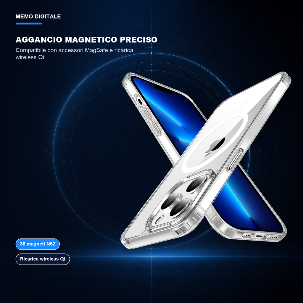 iPhone 13 Pro | Cover trasparente MagSafe | Aggancio magnetico preciso
