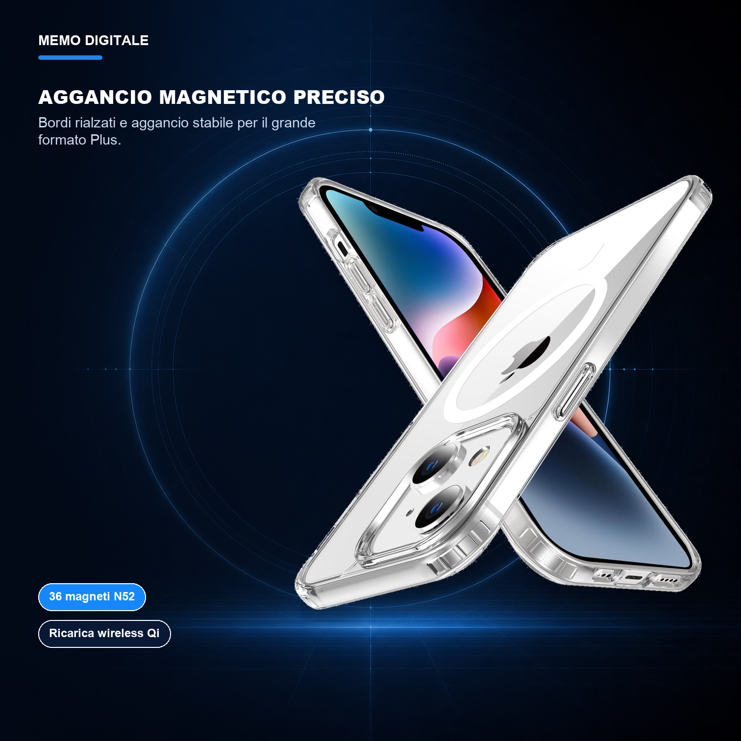 iPhone 14 Plus | Cover trasparente MagSafe | Aggancio magnetico preciso