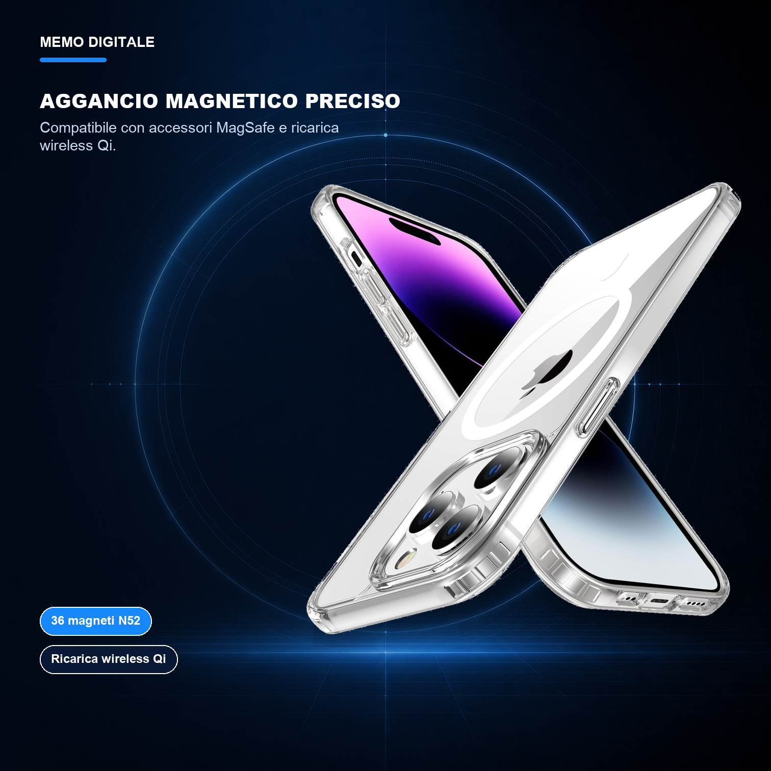 iPhone 14 Pro | Cover trasparente MagSafe | Aggancio magnetico preciso