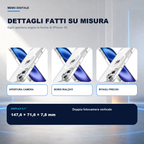 iPhone 16 | Cover trasparente MagSafe | Dettagli e ritagli su misura