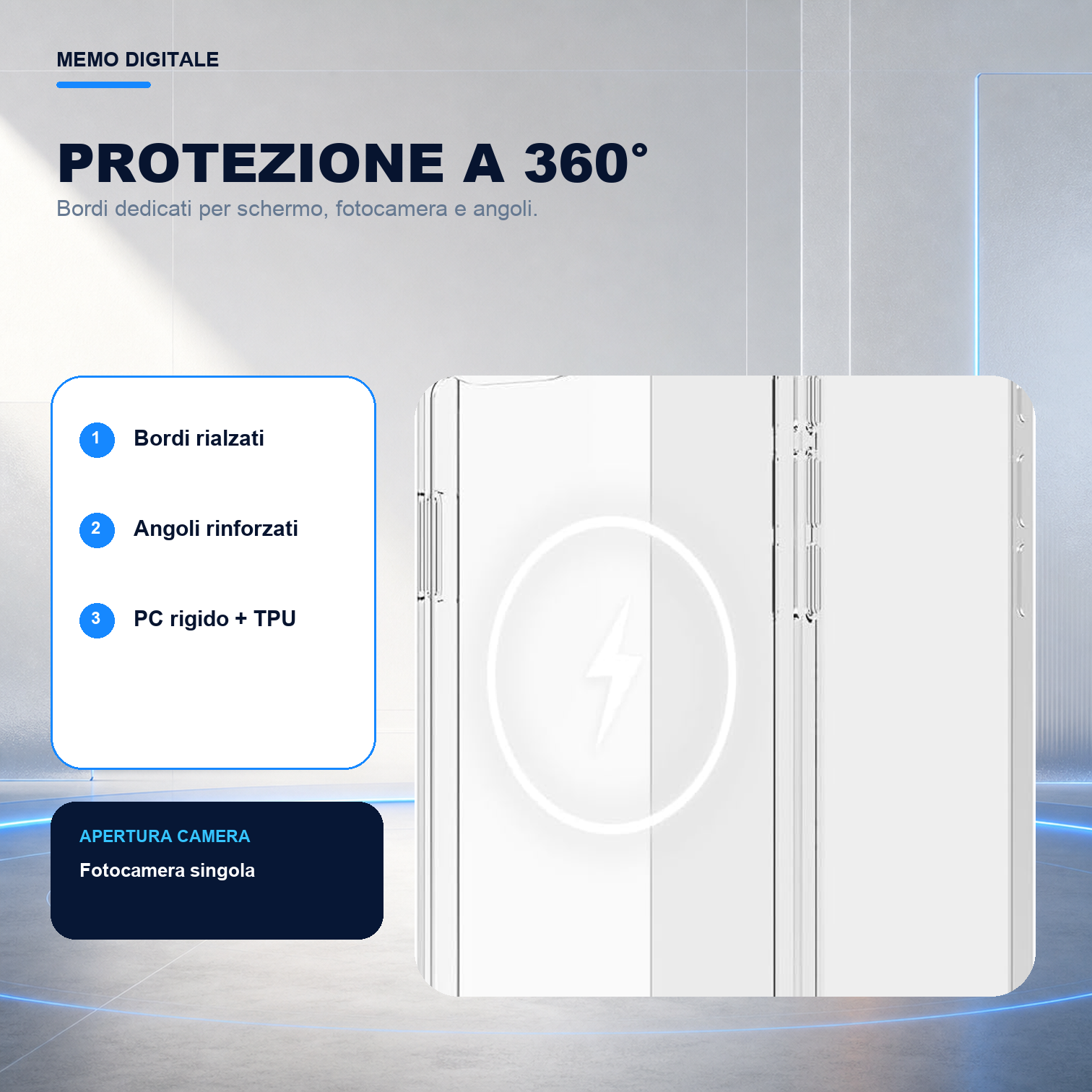 iPhone 16e / iPhone 17e | Cover trasparente MagSafe | Protezione a 360 gradi