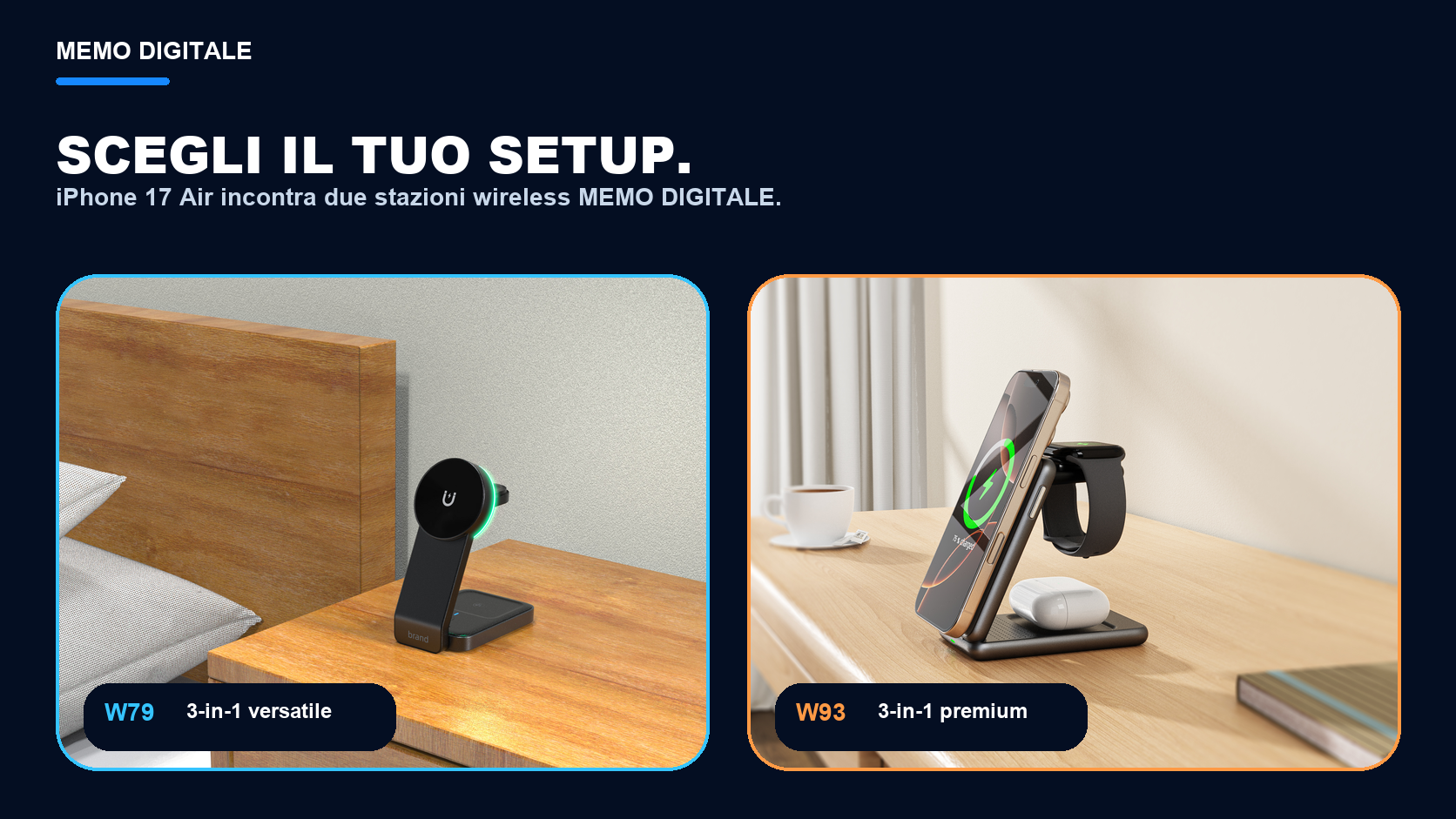 iPhone 17 Air · Scegli il tuo setup: W79 + W93