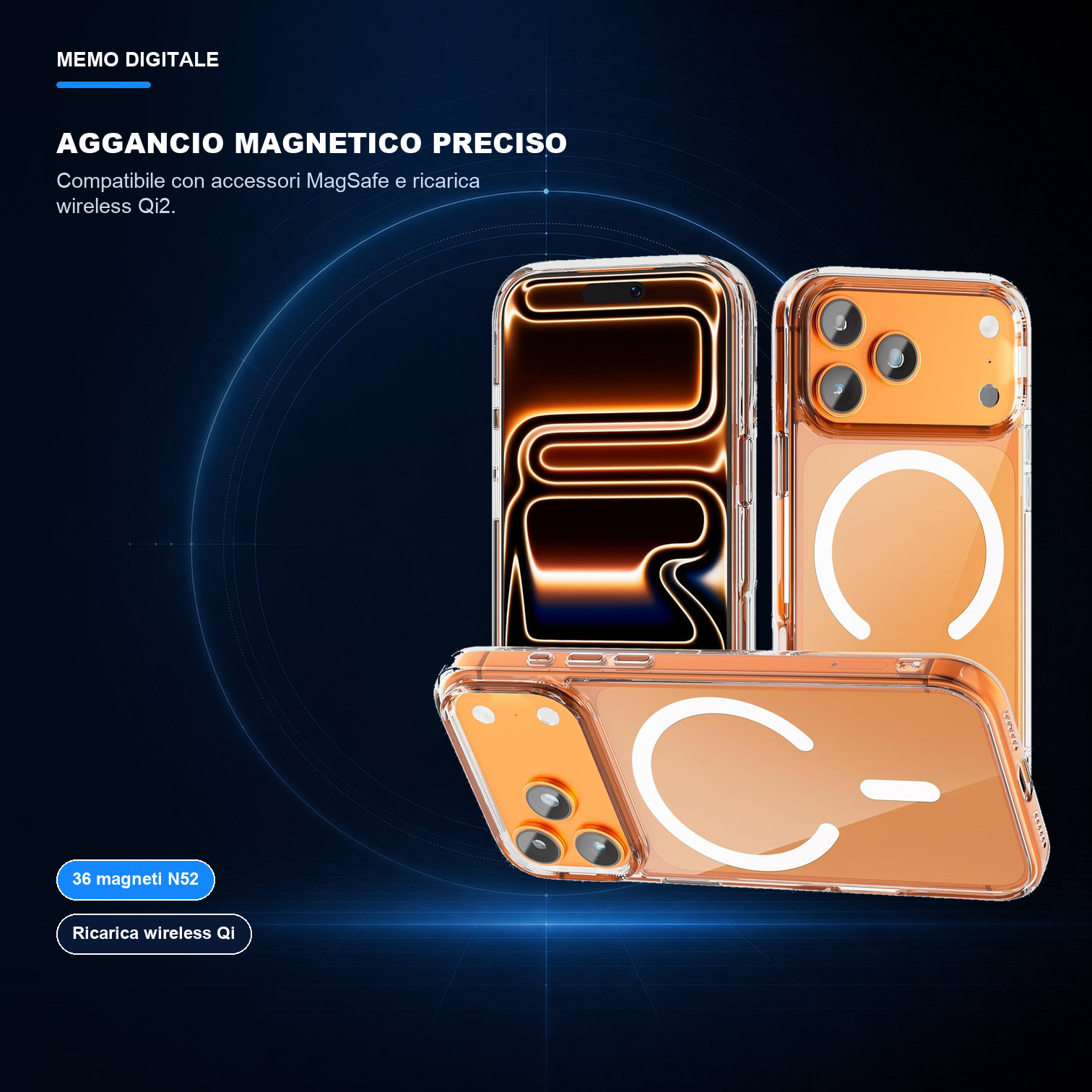 iPhone 17 Pro | Cover trasparente MagSafe | Aggancio magnetico preciso