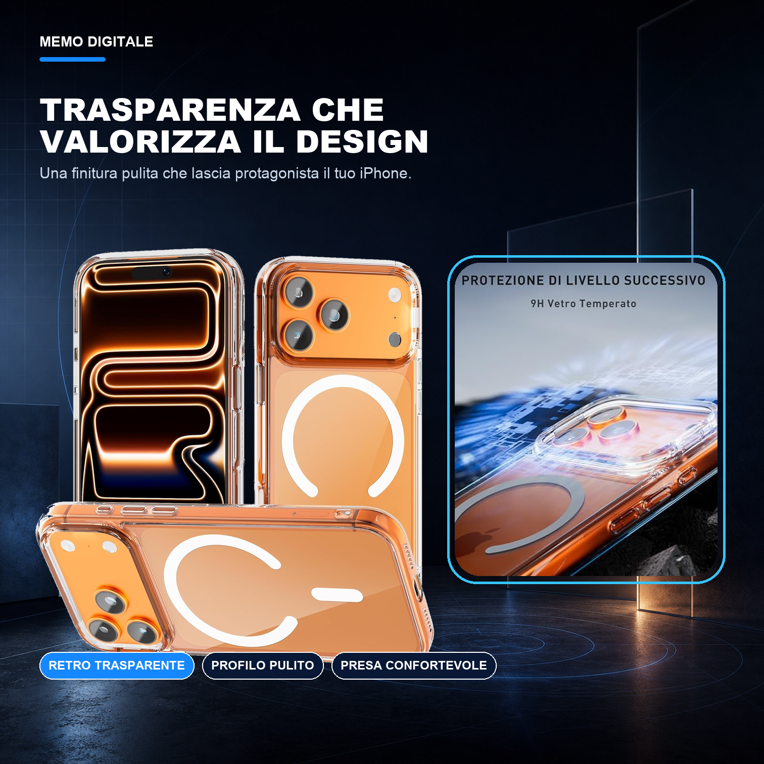 iPhone 17 Pro Max | Cover trasparente MagSafe | Trasparenza e design