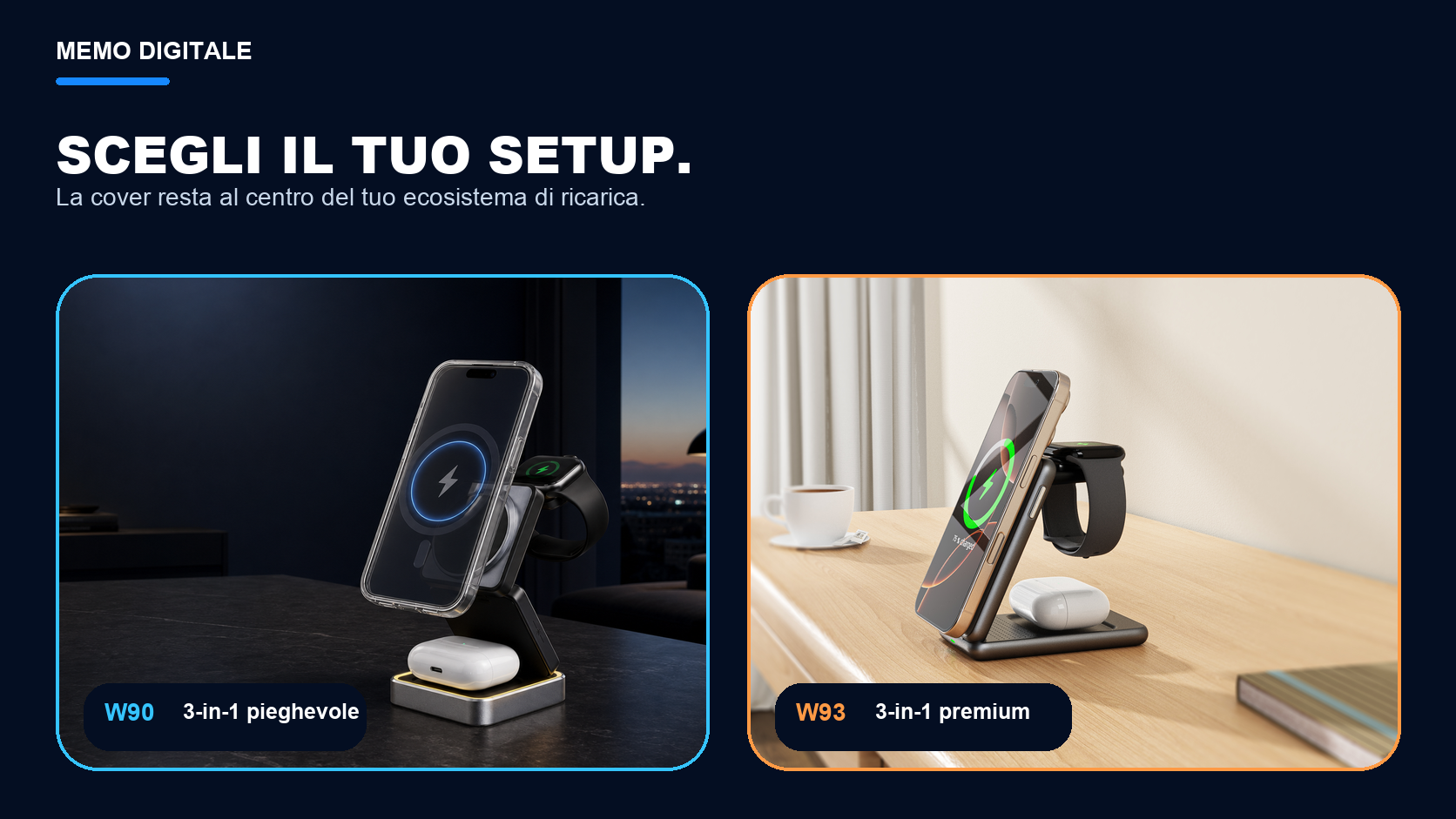 iPhone 17 Pro Max · Scegli il tuo setup: W90 + W93