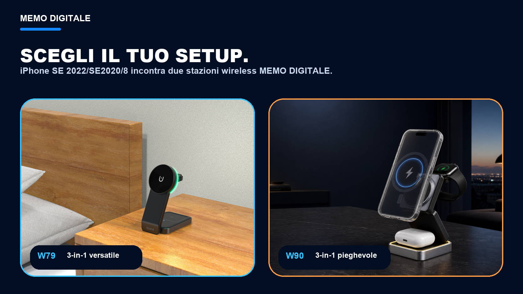 iPhone SE 2022/SE2020/8 · Scegli il tuo setup: W79 + W90