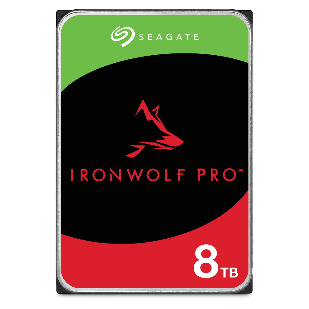 Seagate IronWolf Pro 8 TB – vista frontale del disco NAS