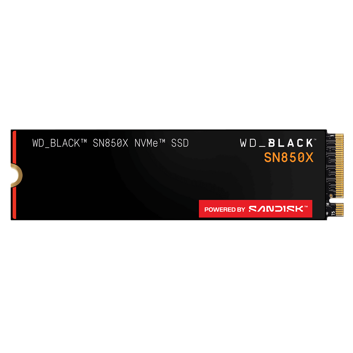 WD_BLACK SN850X SSD NVMe M.2 senza dissipatore – vista frontale