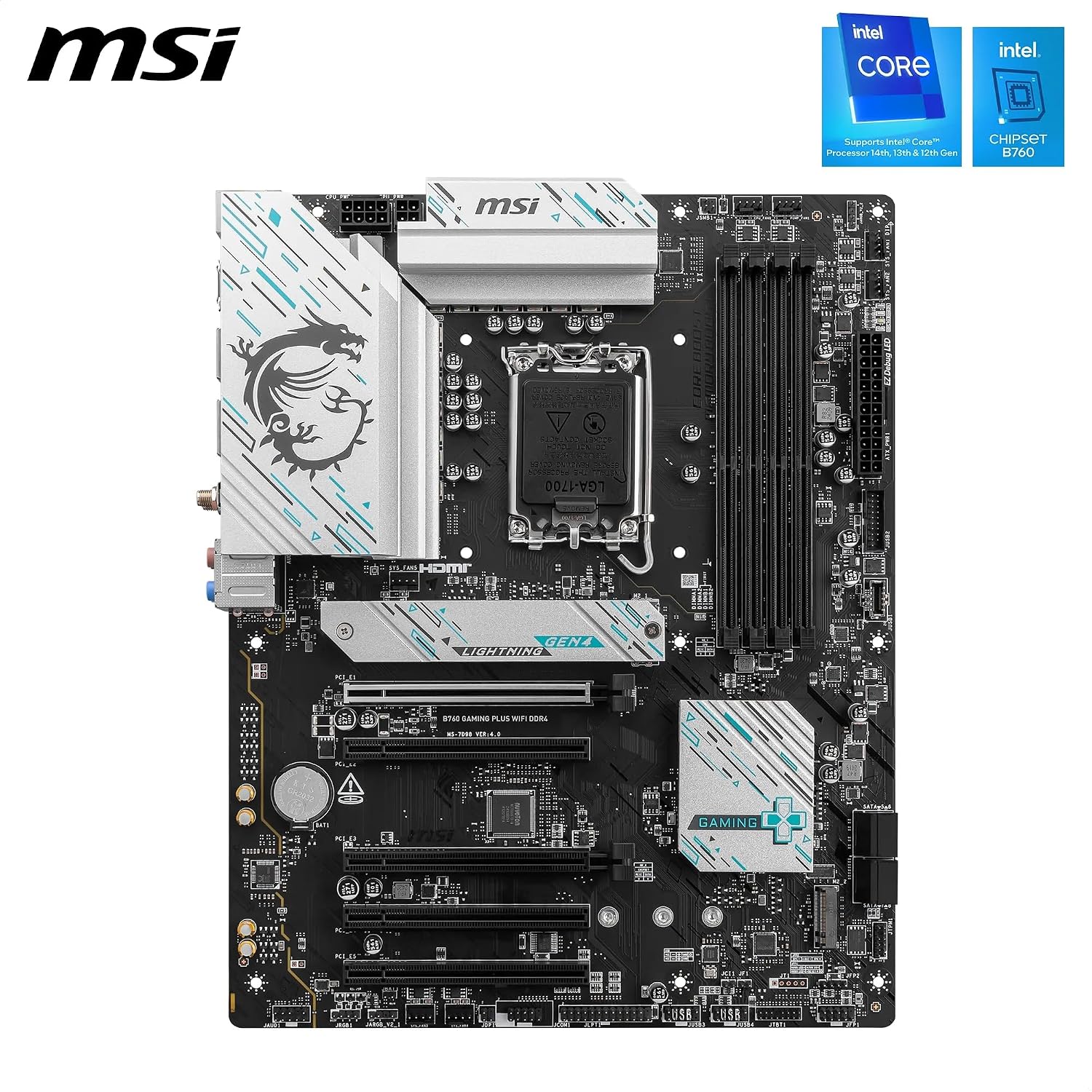 MSI B760 GAMING PLUS WIFI DDR4 – scheda madre LGA 1700 DDR4, immagine 2