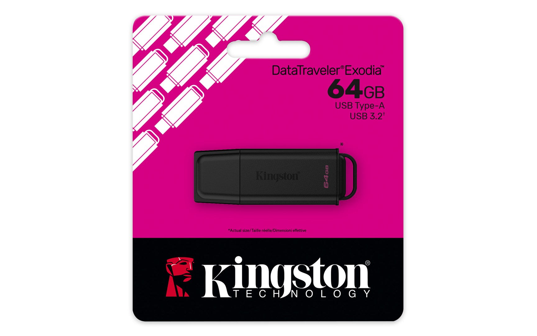 Kingston DataTraveler Exodia 2 64 GB USB 3.2 Nero – immagine 3