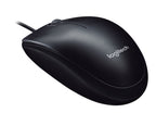 Logitech M90 mouse ambidestro con logo vista posteriore