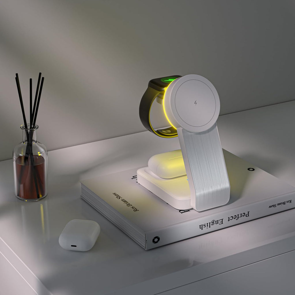 W79 bianco caricatore wireless 3 in 1 - dettaglio