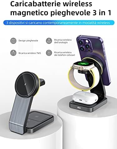 W79 bianco caricatore wireless 3 in 1 - compatibilita