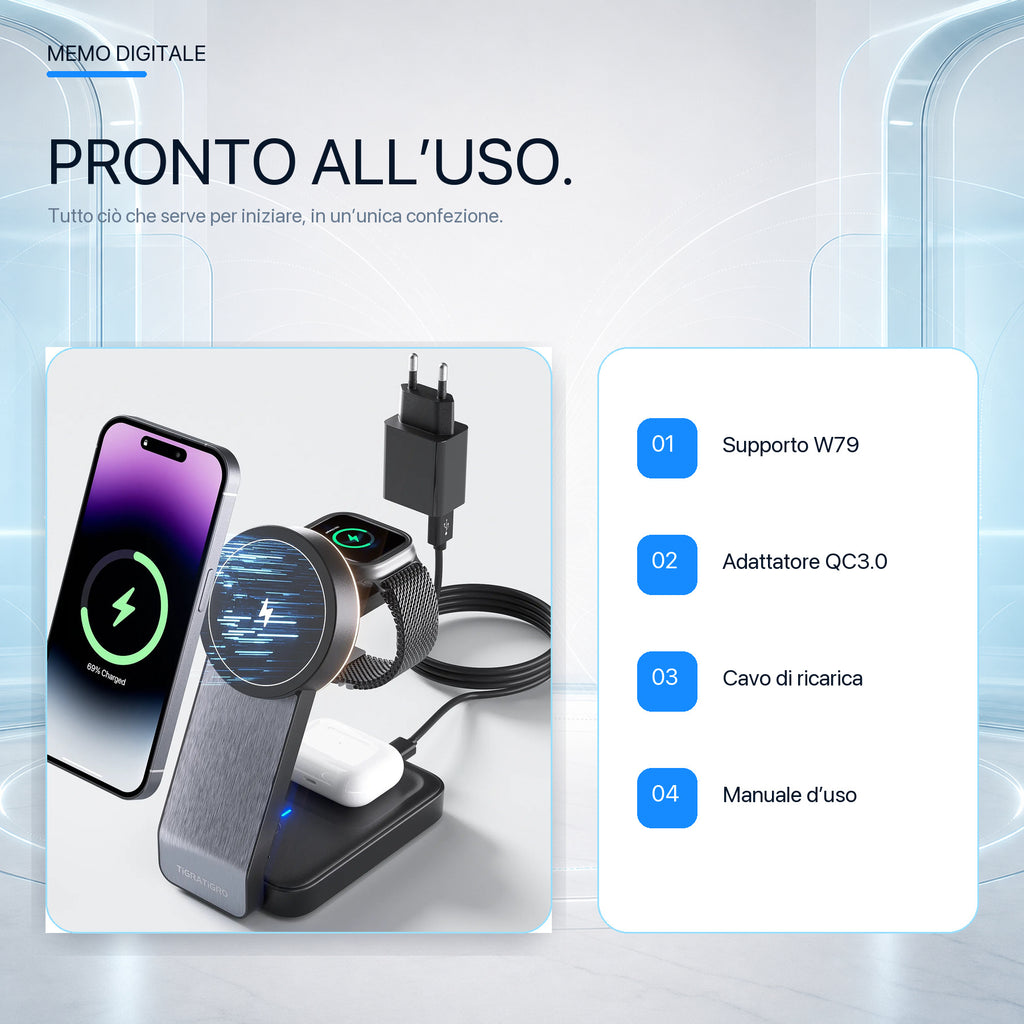 W79 nero contenuto della confezione
