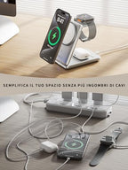 W93 argento caricatore wireless da viaggio