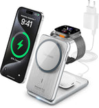 W93 caricatore wireless 3 in 1 argento