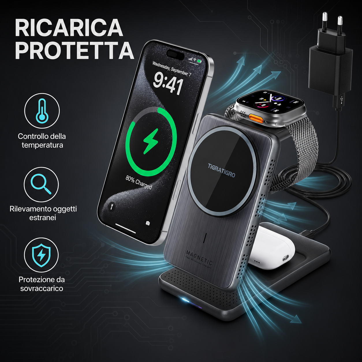W93 controllo temperatura e protezioni di ricarica