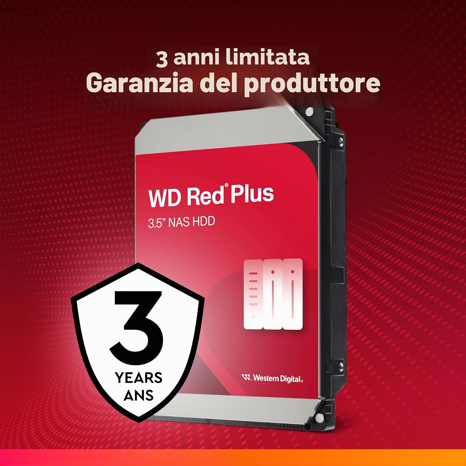 WD Red Plus HDD 4 TB per NAS