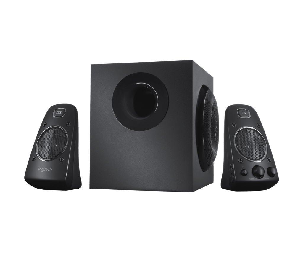 Logitech Z623 subwoofer e satelliti - vista frontale